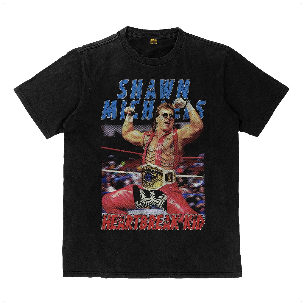 [COD] Kaos Shawn Michaels Heartbreak Kid WWE WWF Smackdown DX Kaos Tebal T Shirt Flexinc 16s Heavywe
