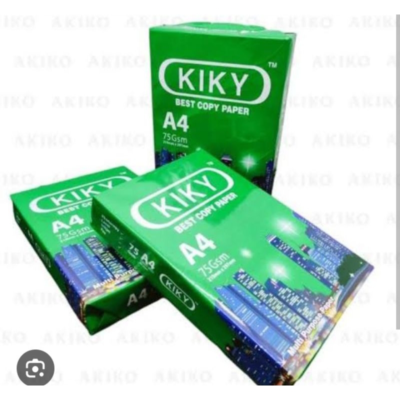 

Kertas Hvs Kiky Paper 1 Rim A4 75 Gsm Uk.(210x297mm)