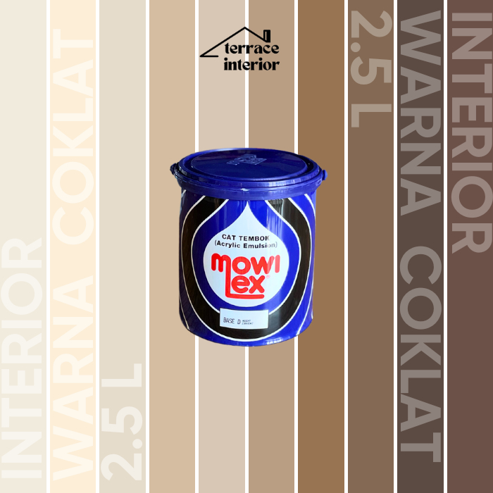 Cat Tembok Mowilex Emulsion warna Coklat 2.5 L