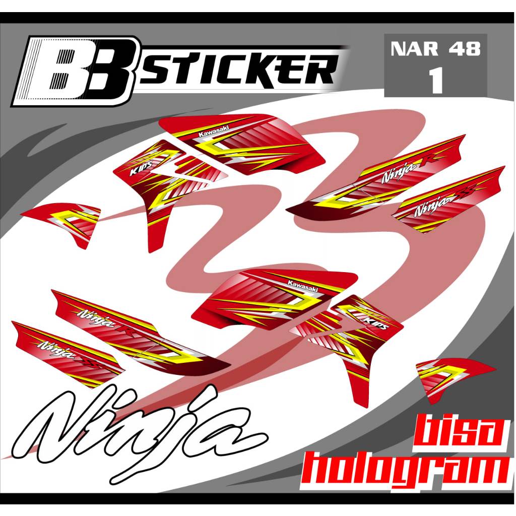 STRIPING PREMIUM Kawasaki Ninja R Ninja SS BISA HOLOGRAM List Sticker Variasi Nar 48