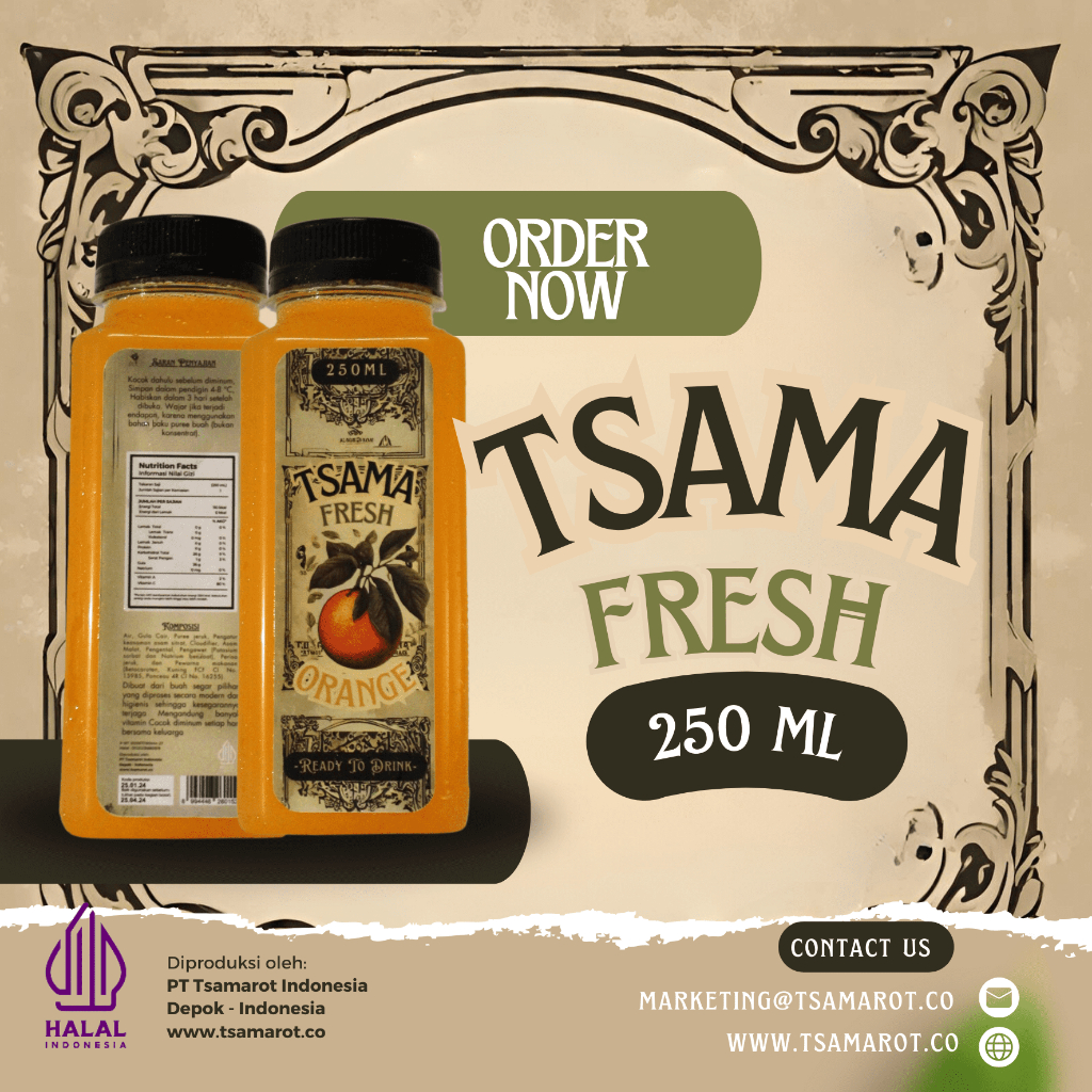 

Tsama Fresh- Mango Juice 250 mL- Jus Mangga - Juice - 250 mL