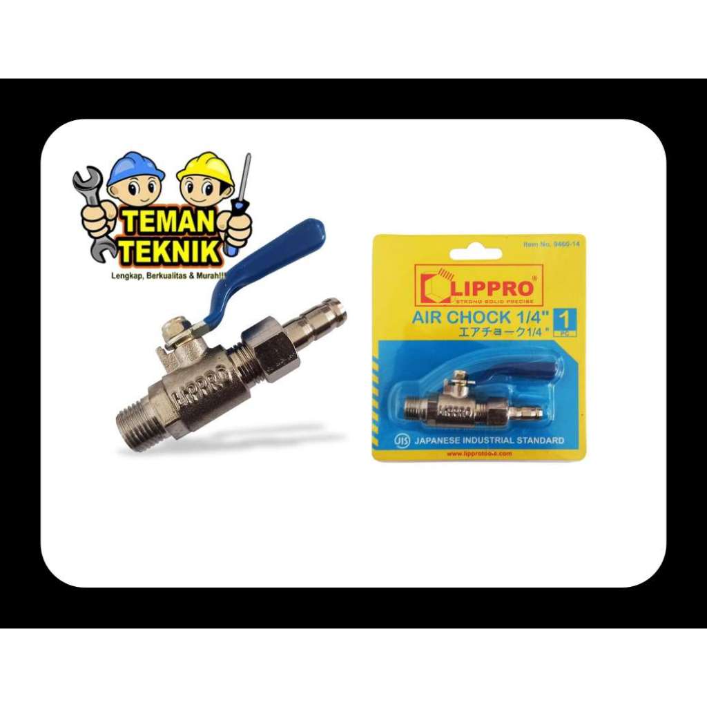 KRAN ANGIN KOMPRESOR AIR COCK 1/4" LIPPRO