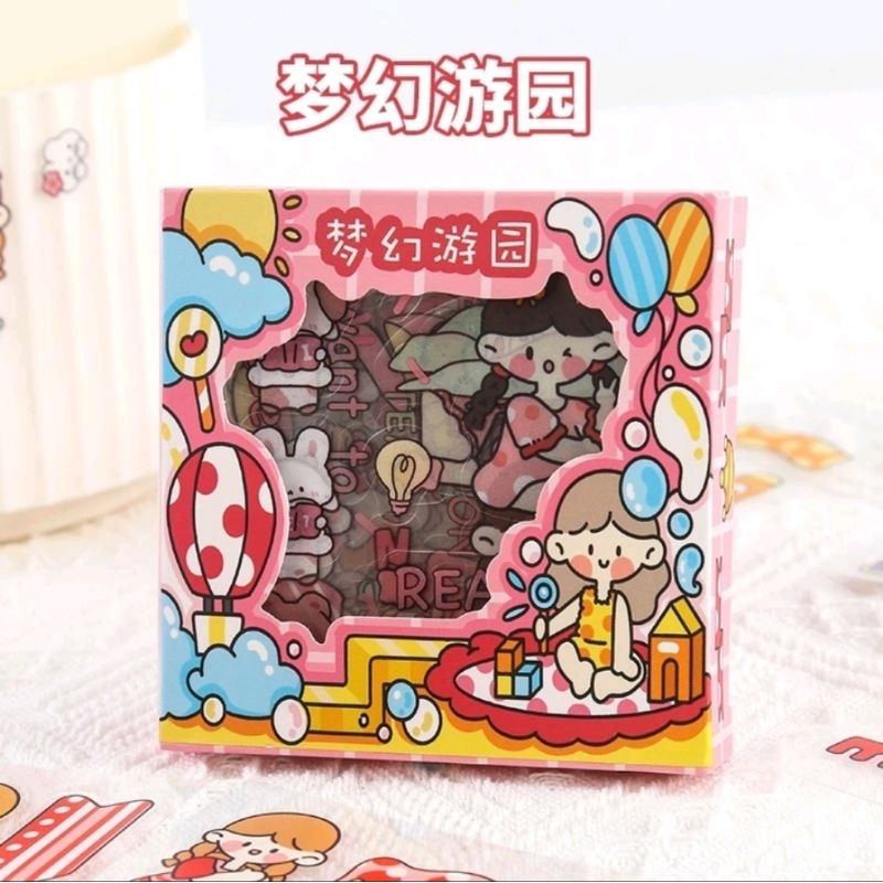 

100 Lembar Stiker Anti Air Box Kecil Lucu Senmu - Sticker Waterproof Aesthetic STIKER BOX MINI