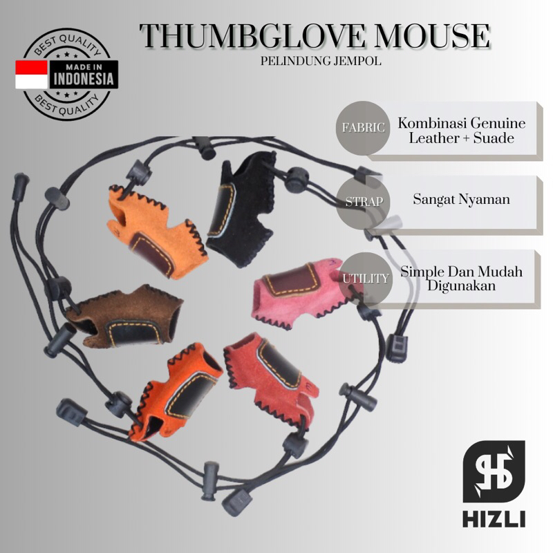 Thumbglove Mouse / Safety Thumb Glove Mouse / Thumb Glove /Pelindung Jari Tangan /Archery