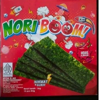 

Nori snack nori boom pedas/spicy (3gr/sachet )