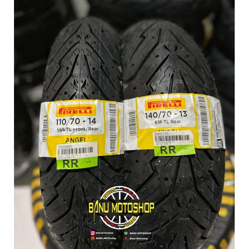 Paket Ban pirelli angel scooter motor adv 150 , adv 160 & pcx 160 uk 110/70-14 & 140/70-13