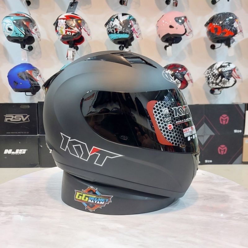 Helm KYT R10 Black Matt / KYT R10 Hitam Doff / R10 Black Doff / Original