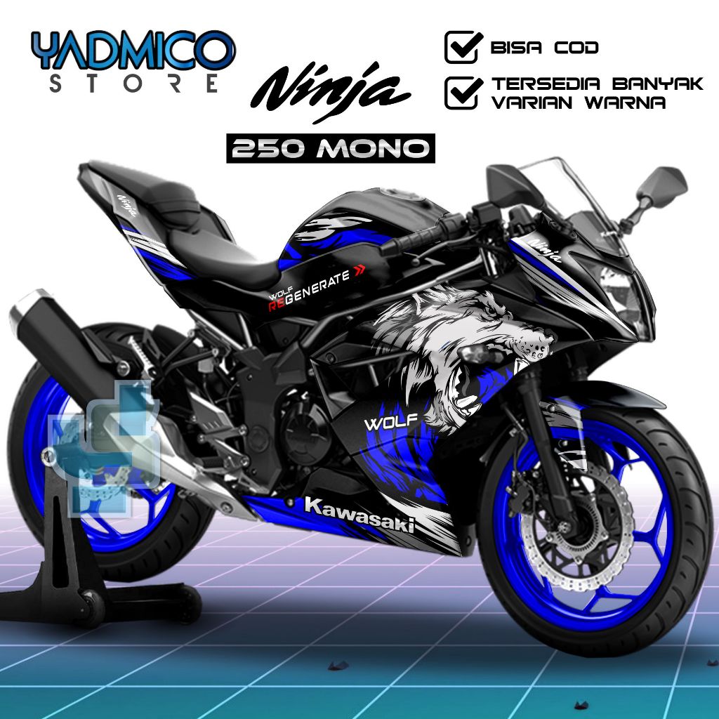 【PROMO】Decal Ninja 250 Mono Full Body / Stiker Kawasaki Ninja 250RR Mono / Dekal Ninja 250 RR Mono /