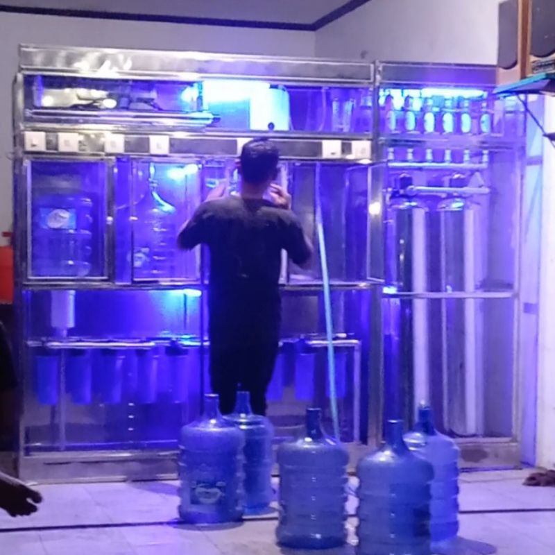 MESIN ALAT DEPOT AIR MINUM ISI ULANG GALON  BIO OZON MINERAL ETALSE FULL BAHAN STAINLESS 304