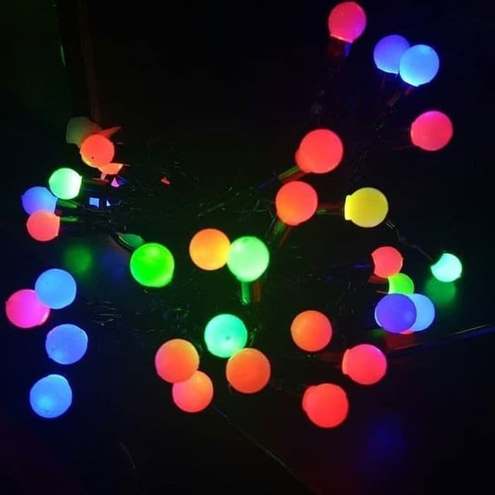 Lampu Tumblr Lampu Hias Natal Anggur 10 METER / Lampu Tumblr Bola Bintang Warna Rainbow 10 METER NEW