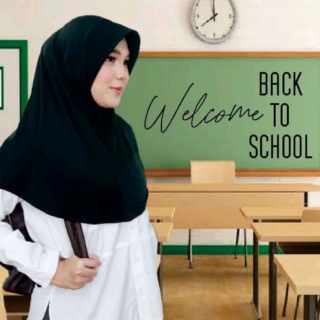 BERGO YUMI HL HITAM ELTU Eltu YUMI HL bergo sekolah Jilbab Instan Kerudung Bergo Daily Hijab Instant