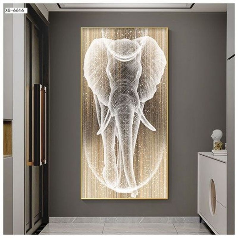 lukisan gajah porcelain diamond 5d