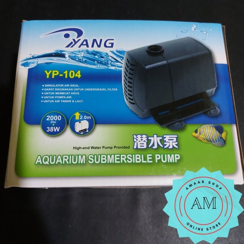 POMPA AKUARIUM YANG YP-104 / MESIN KOLAM YANG YP - 104 / MESIN AQUARIUM YANG YP 104 /  POND PUMP YAN