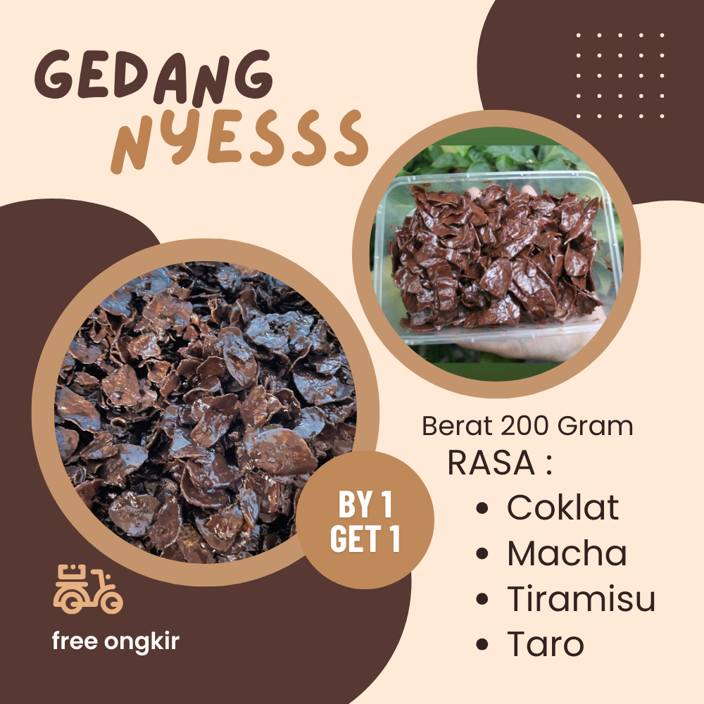 

Promo By 1 Get 1 Kripik pisang lumer varian coklat macha tiramisu taro 200 gr Keripik pisang coklat lumer