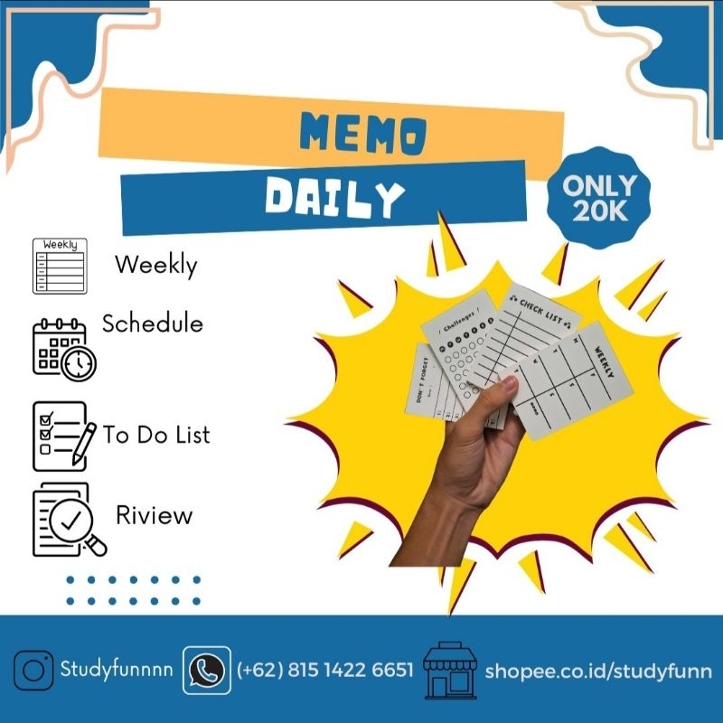 

Memo Daily Assigment / Cocok Untuk mencatat reminder dll