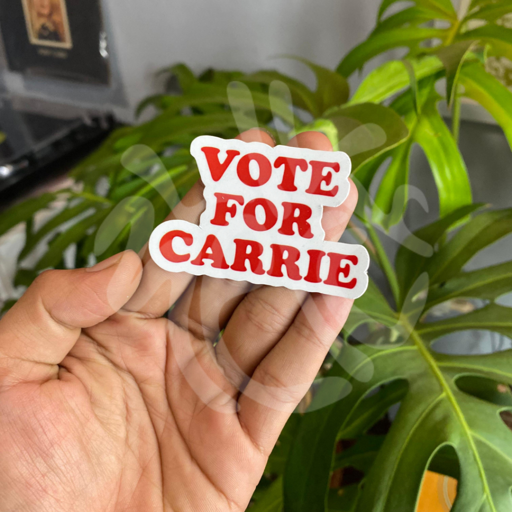 

sticker vote for carrie / aesthetic sticker / sticker tumblr / aesthetic sticker / stiker hp / stiker laptop / stiker helm / stiker satuan / stiker tahan air / sticker pack