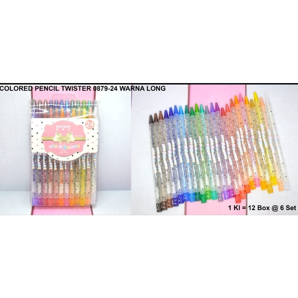 

Kualitas Premium pensil warna dominic 24 warna putar 6GB