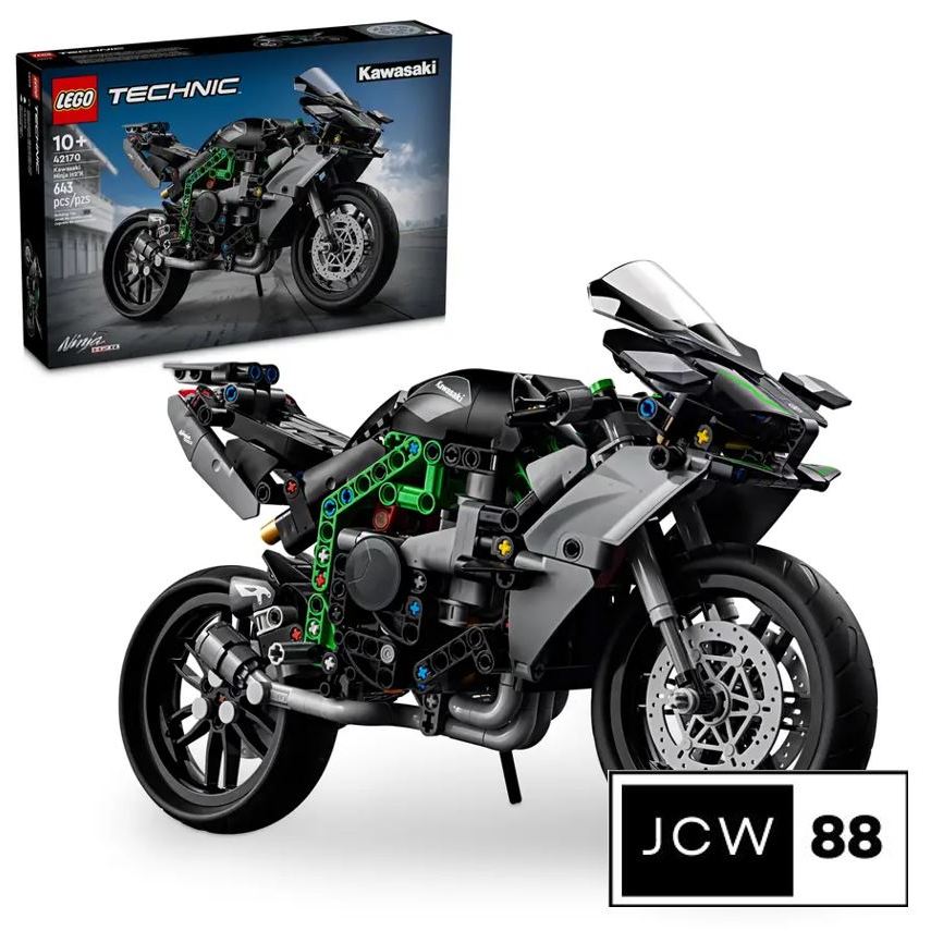 Lego 42170 Technic Kawasaki Ninja H2R mainan hobi pajangan aksesoris motor sport
