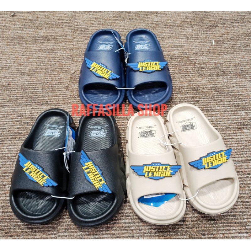 Sandal Zandilac Cowok Justice League Sandal Anak Laki Slip On Tebal Empuk