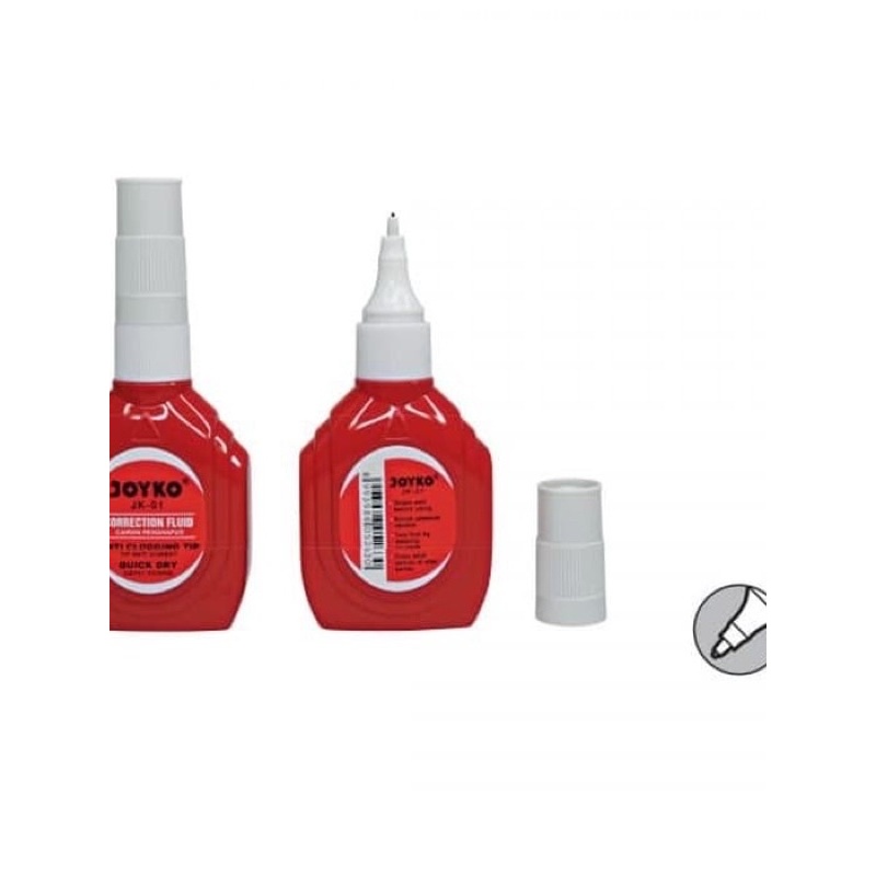 

Tip Ex Cair Correction Fluid Pen JOYKO JK-01 Cepat Kering Tip Plastik