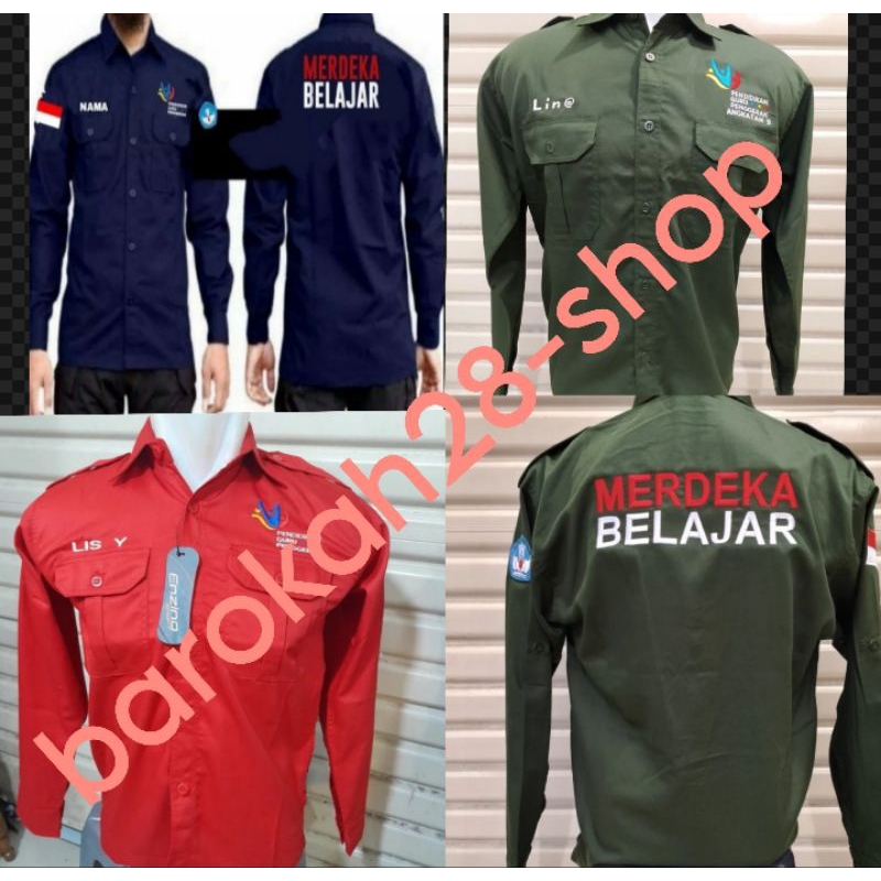 KEMEJA MERDEKA BELAJAR KEMEJA PENDIDIKAN GURU PENGGERAK DAN KEMEJA CUSTOM