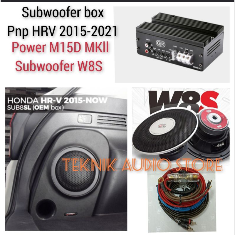 Subwoofer oem Sudut Cello 8inch W8SL plus Power Untuk HRV-BRV-MOBILIO