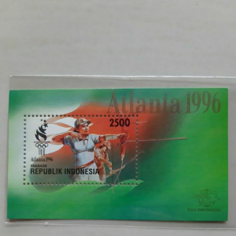 

Perangko prangko Indonesia mini sheet olympiade atlanta 1996