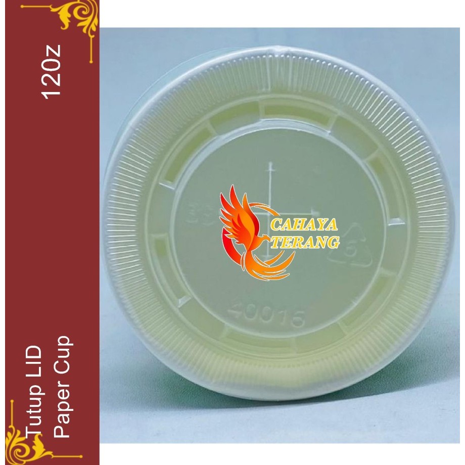 Tutup Paper Cup Lid Paper Cup 12oz Tutup PaperCup Tutup Gelas Plastik isi 50