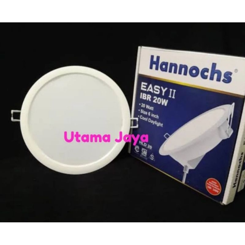 Lampu Downlight LED Plafon Bulat Tanam Inbow IB HANNOCHS EASY II IBR 20 Watt Cahaya Putih/Kuning