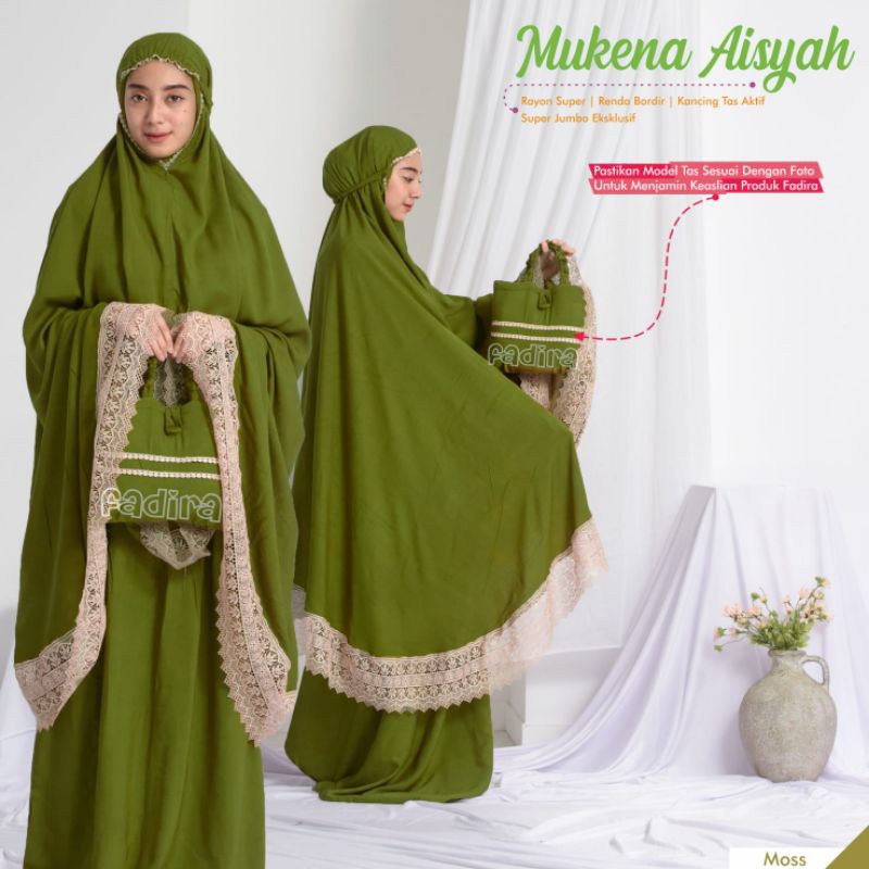 Mukena Fadira Kode Aisyah Katun Rayon Super Renda
