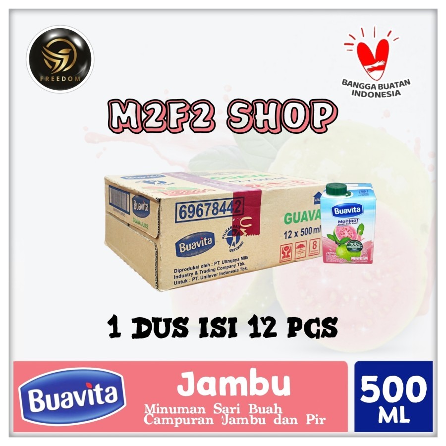 

Jus Buavita Rasa Jambu Kotak | Juice Guava - 500 ml (Kemasan Karton)