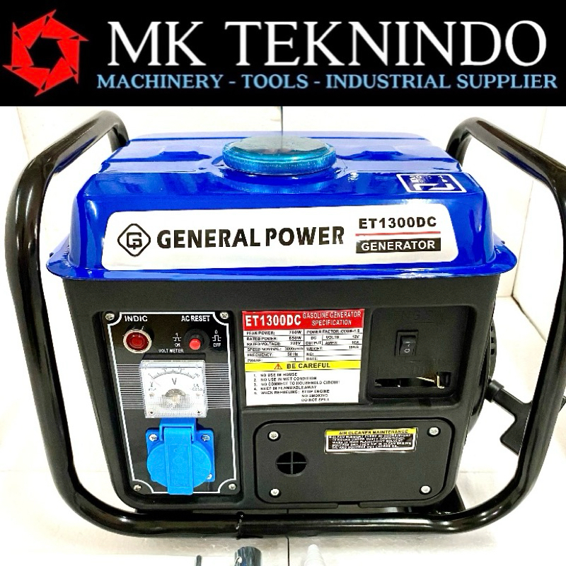 Genset 650w Bensin 2 Tak Generator Listrik 650 watt Petrol General ET1300