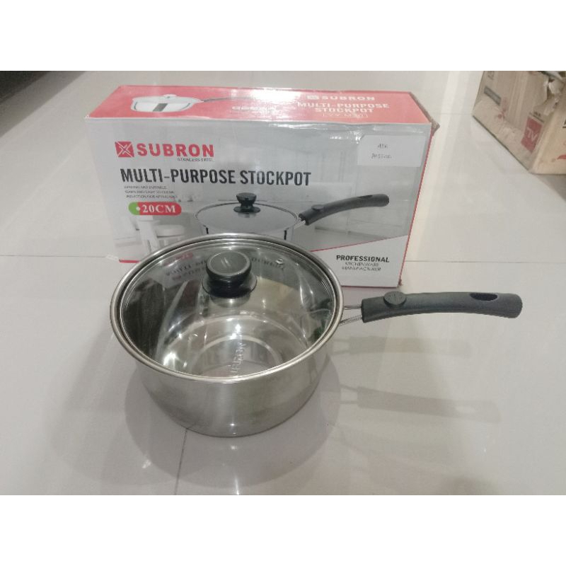 Panci susu stainless + tutup subron 20cm