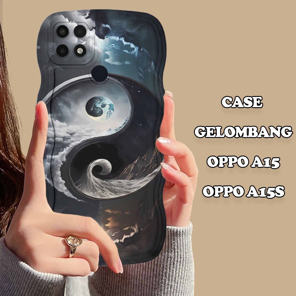 Soft Case GELOMBANG Hp Oppo A15/A15S  -  Oppo A15/15S - Case Pro Camera - Fashion Case - Motif Estet