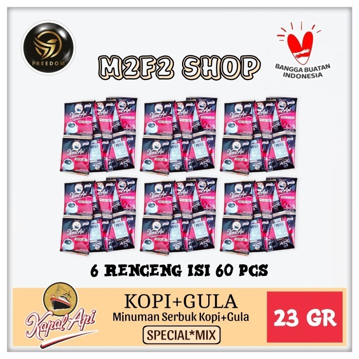 

Kopi Kapal Api Hitam + Gula Special Mix Sachet - 23 gr (Kemasan 6 Renceng)