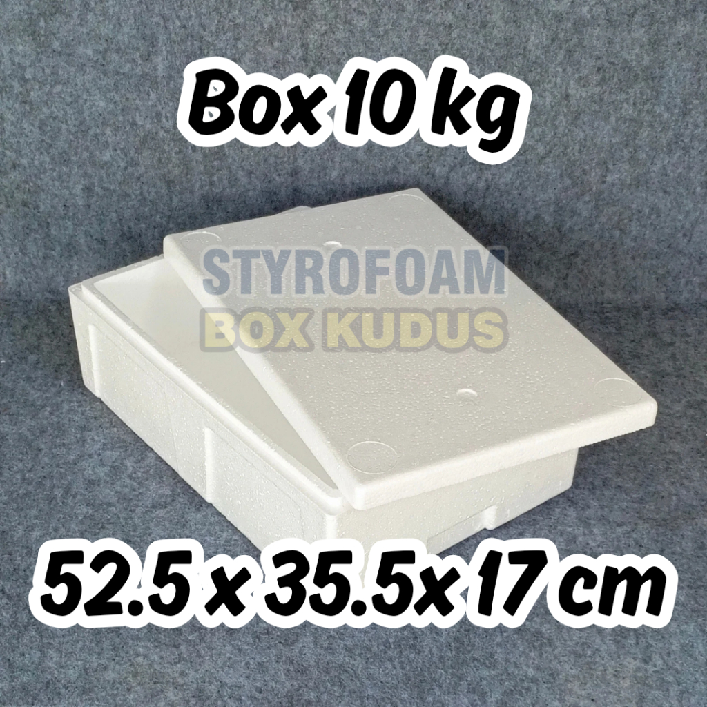 BOX 10 KG - Styrofoam Box Baru Penyimpanan Packing Frozen Food Box Ikan Wadah Ikan Sterofom Sterofoa
