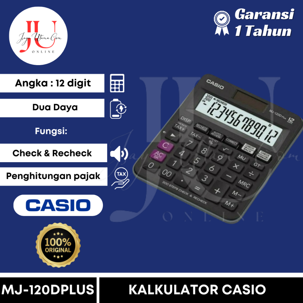 

Kalkulator Casio MJ 120D / MJ 100D PLUS CHECK CORRECT