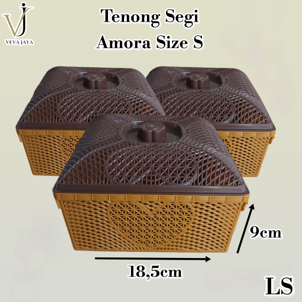 Tenong segi amora s LS/ Wakul tenong amora s LS/ Keranjang segi coklat amora s LS