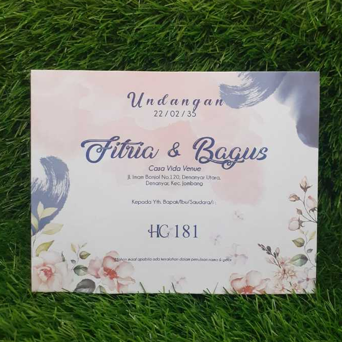 Blangko Undangan Pernikahan HC 181 Murah