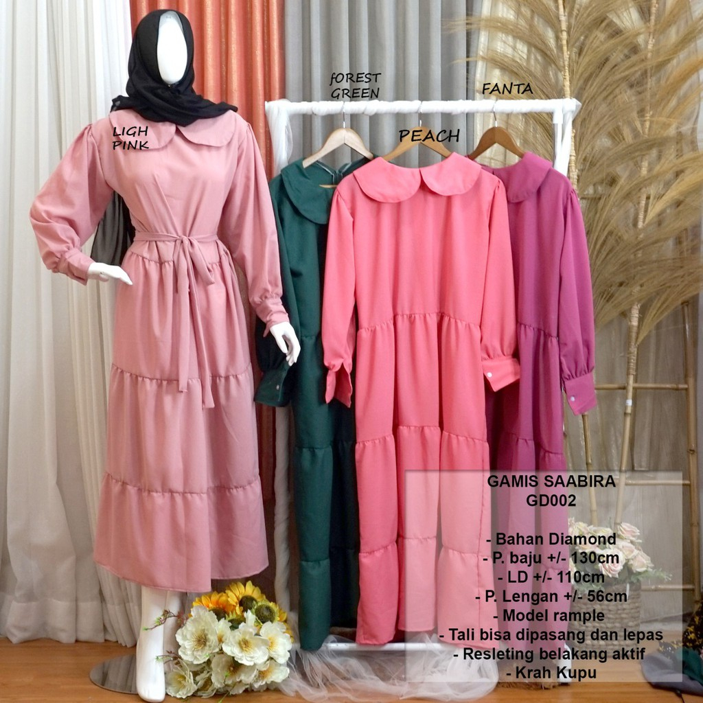 GAMIS TERBARU SIMPLE GAMIS SAABIRA / GAMIS TERBARU/GAMIS SIMPLE WARNA SIMPLE TERBARU