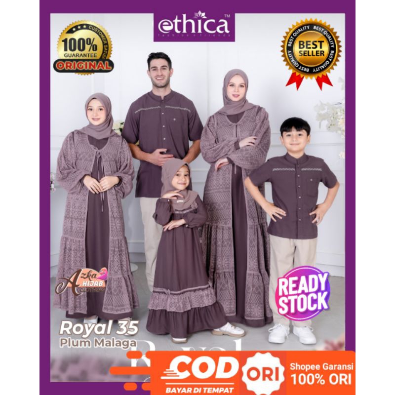 SARIMBIT ETHICA ROYAL 35 PLUM MALAGA / SARIMBIT ETHICA 2024 / BAJU COUPLE KELUARGA / BAJU MUSLIM COU