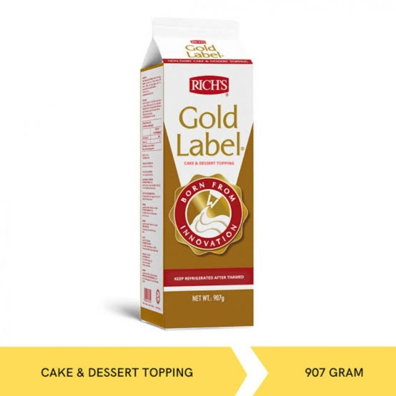 

RICH GOLD LABEL 907 GRAM RICHS WHIPPING CREAM CAIR WHIP KRIM