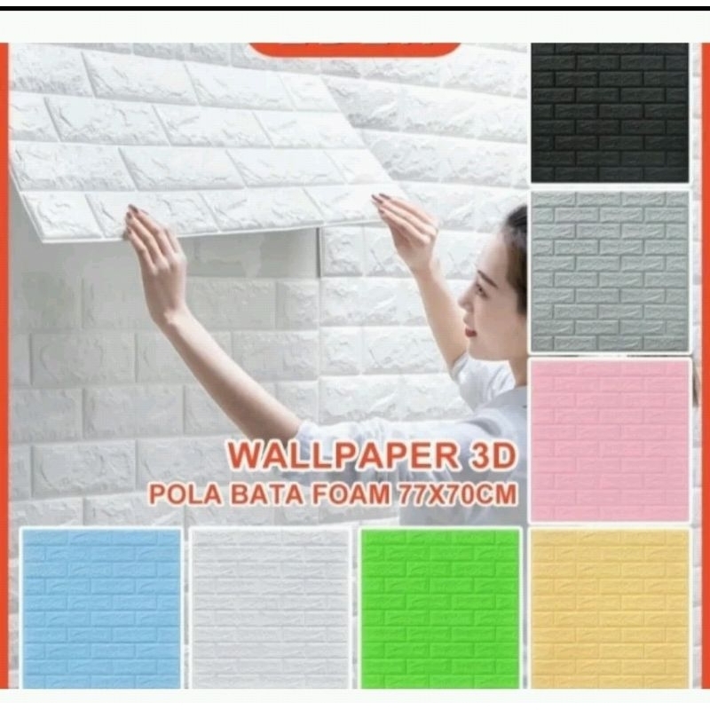 wallpaper dinding 3d foam 3mm
