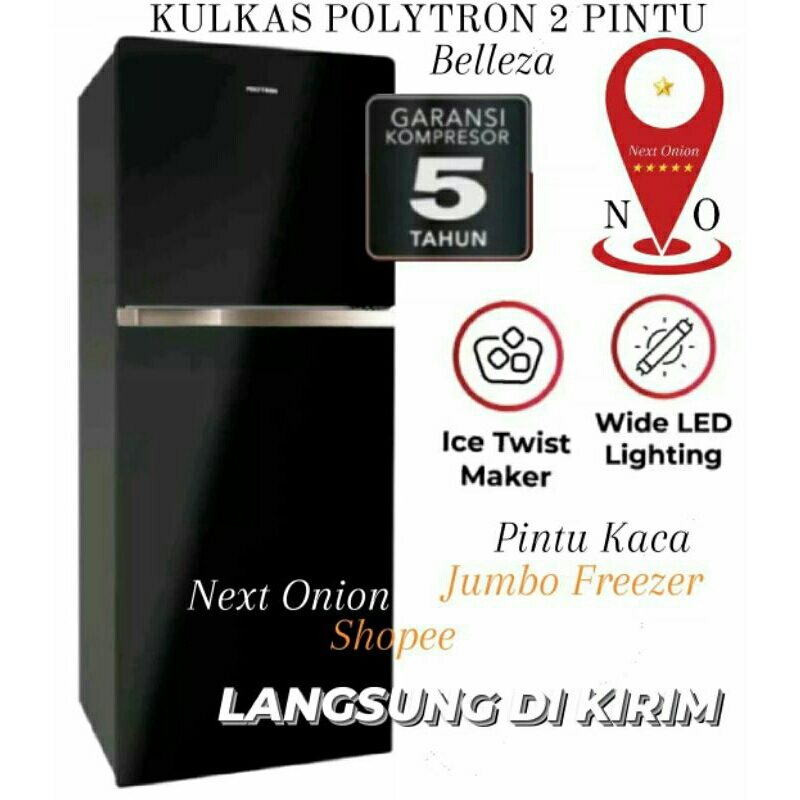 KULKAS POLYTRON 2 PINTU BELLEZA PRW 23MN