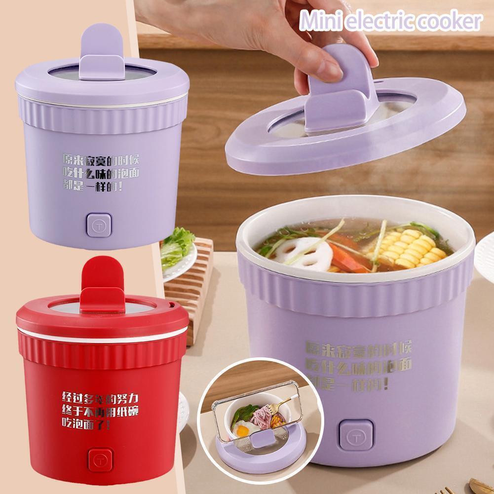 Mini Electric Hot Pot Rice Cooker Mini Multifungsi Lapisan Keramik Electric Anti Lengket Portable