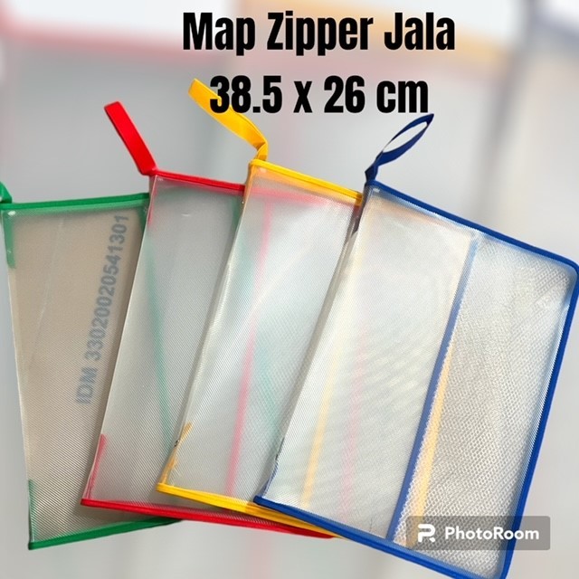 

Map Sleting Jala Folio Zipper Jaring Plastik Tas Resleting F4 Document