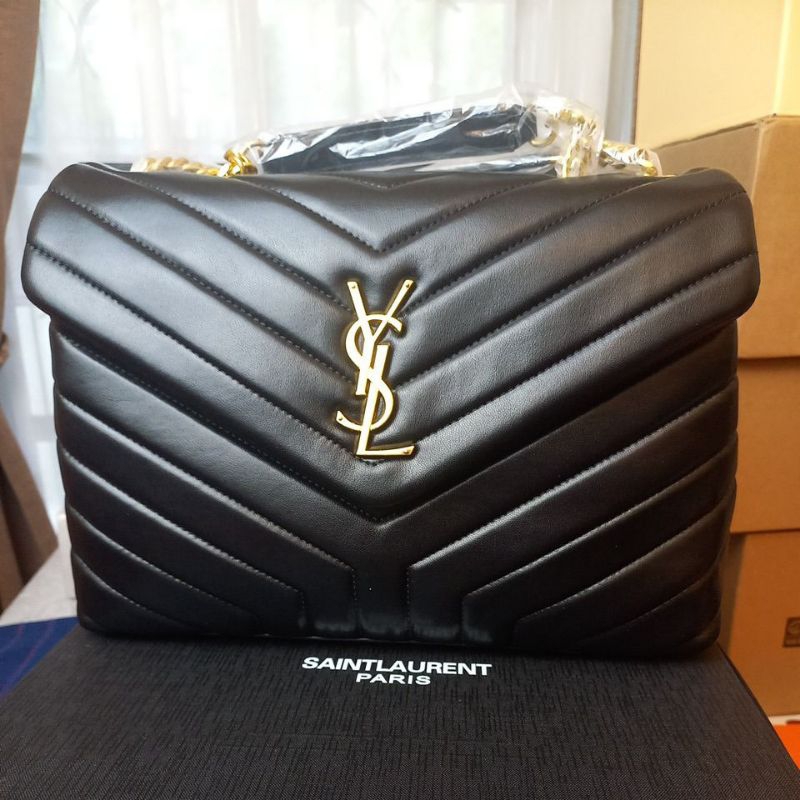 YSL Toy LouLou Quilted Leather Large black