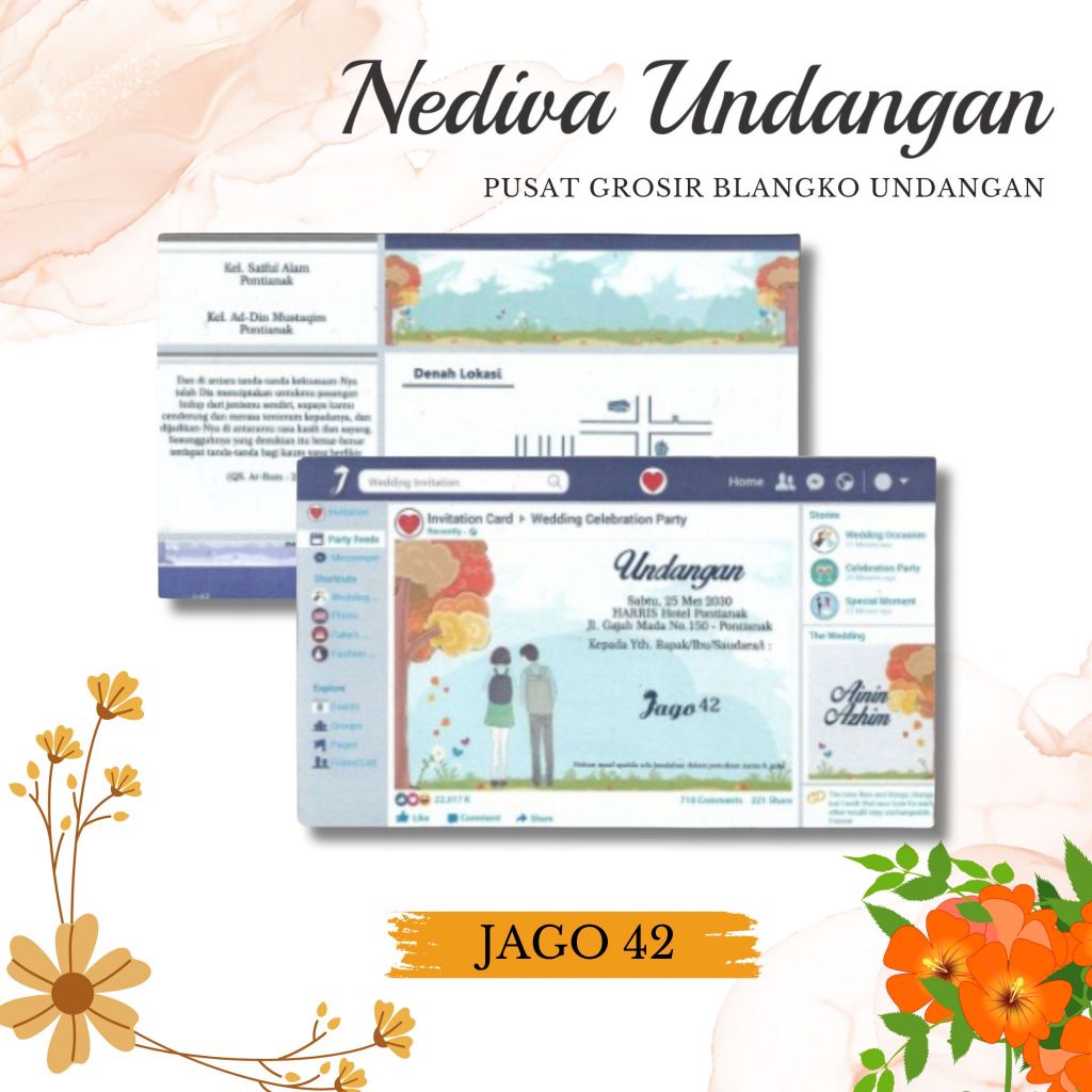 (FREE ALBUM) Blangko Undangan JAGO 42 Harga Murah | FREE FILE SETTING