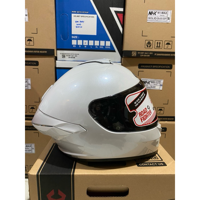 NHK MARK-1 Solid Star White Double Visor