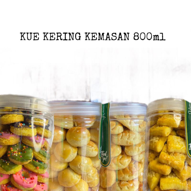 

KUE KERING KEMASAN 800ml Berat-+500g
